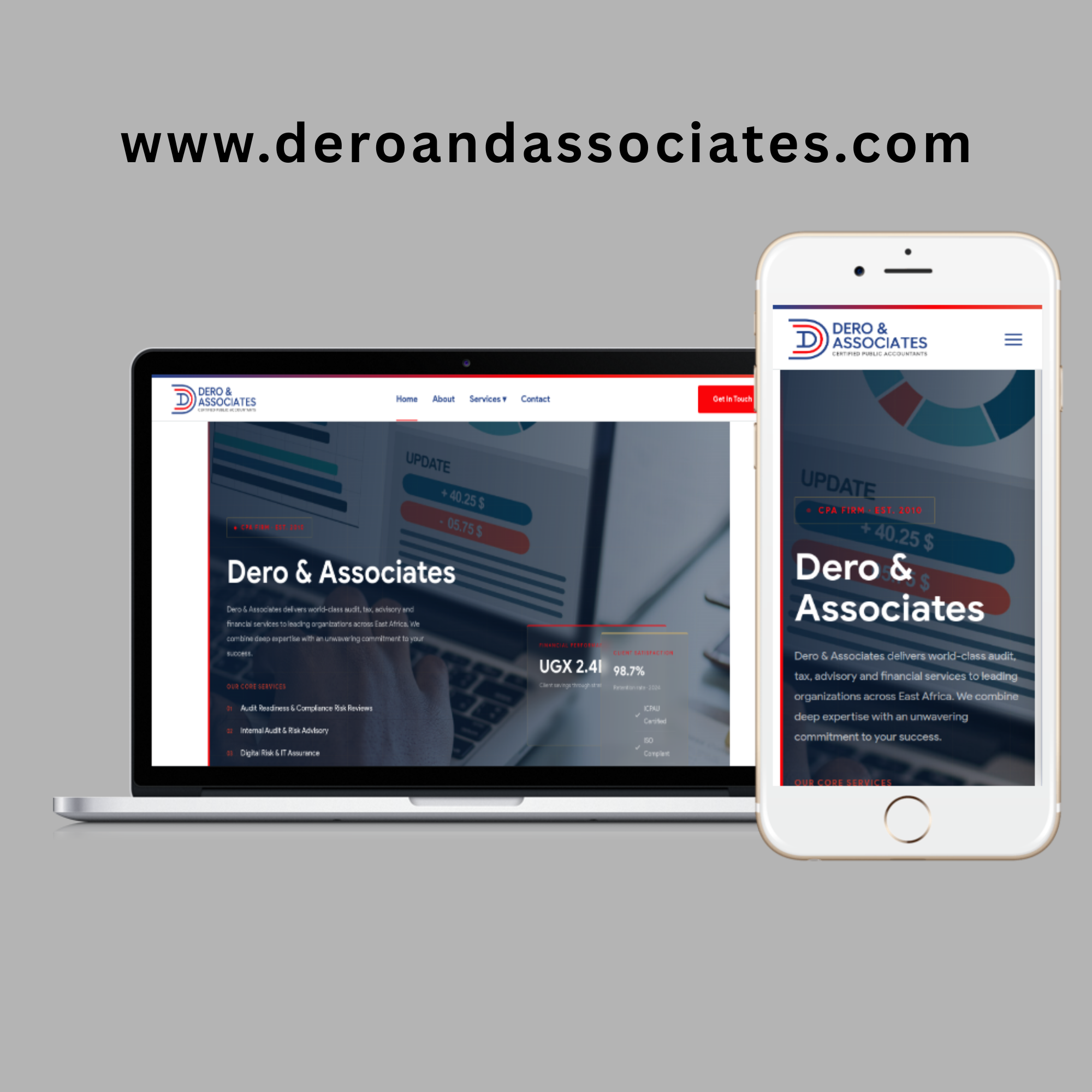 Dero and Associates website by KP Media UG
